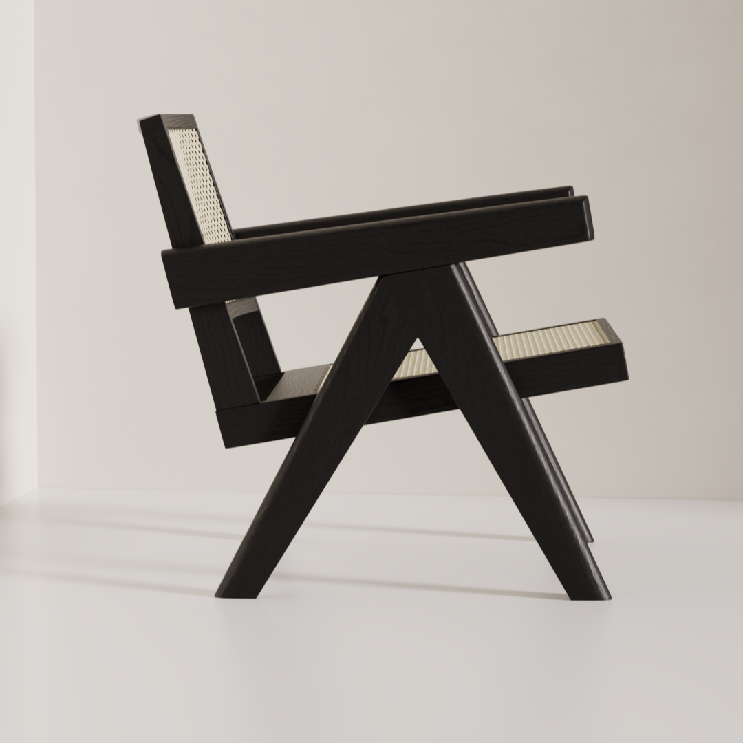 Chandigarh Black | Lounge Chair