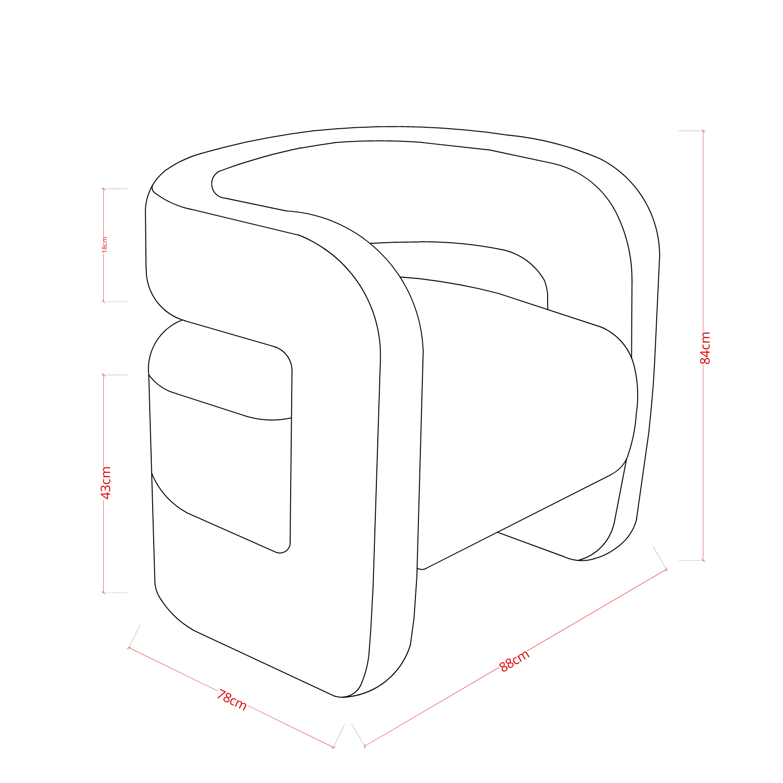 Loreto | Tripod Armchair